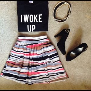 Stripe Colored Skirt