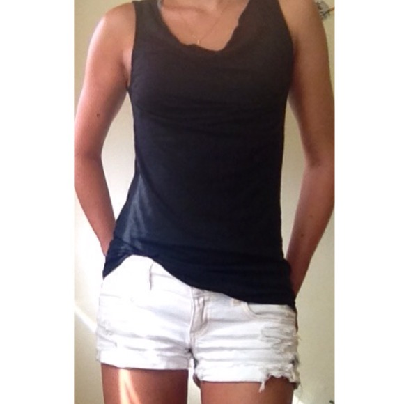 Black loose tank top, tag, never worn