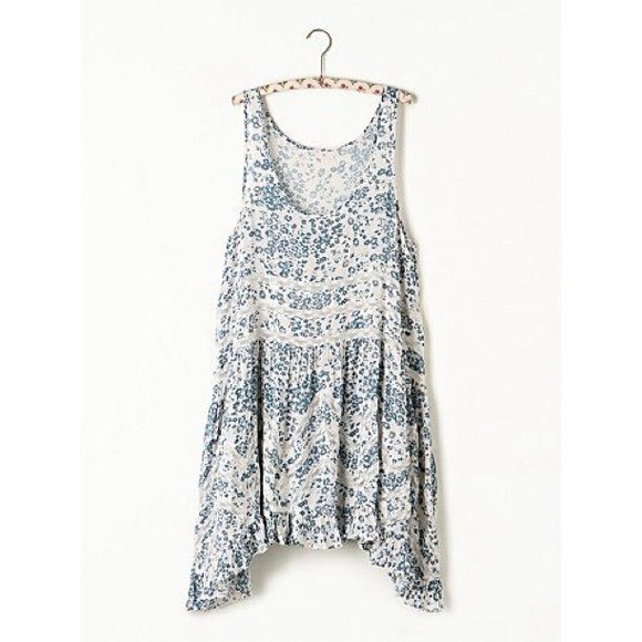 Free People Voile and Lace Trapeze Slip Dress