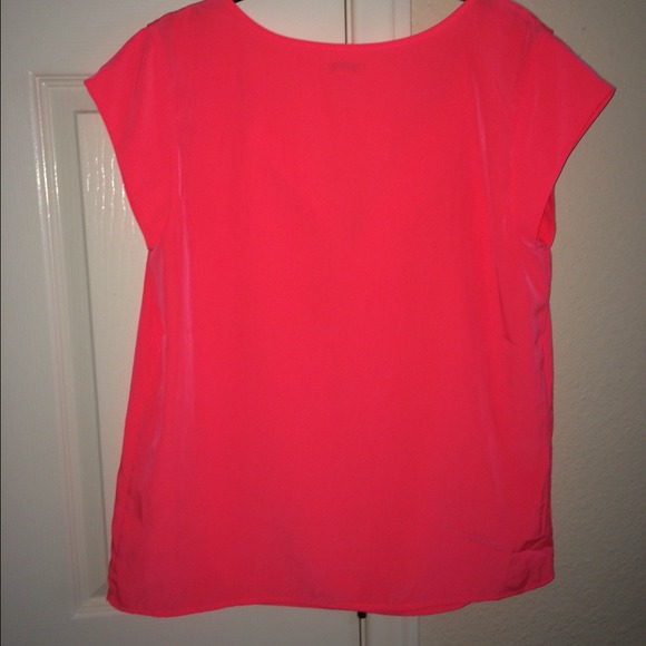 ✂️ REDUCED 1/17/16✂️neon pink silk blouse! - Picture 3 of 3