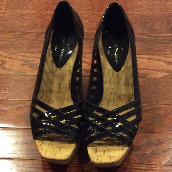 Jessica Simpson Black Wedge