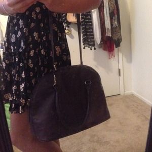 H&M burgundy bowler school bag handbag crossbody