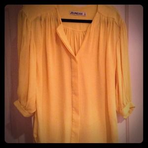 Gorgeous silk blouse in fresh daffodil color