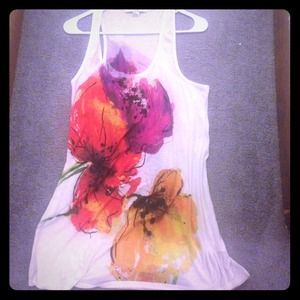 Long floral tank