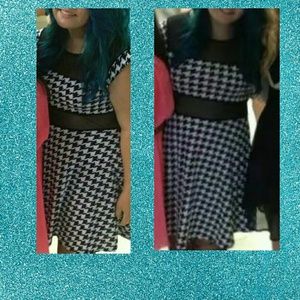 Black and White Skater Dress