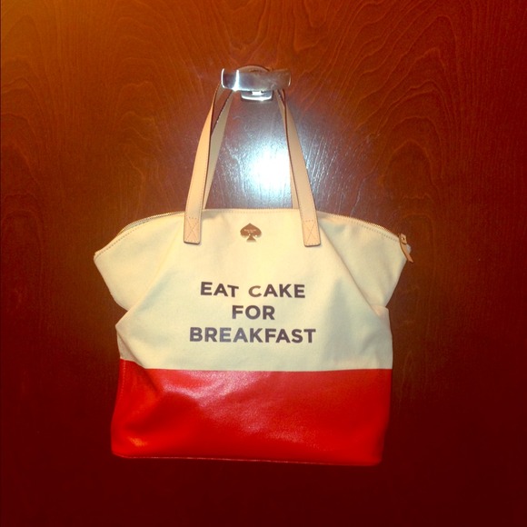 ♠️kate spade "Eat cake for breakfast" large tote♠️