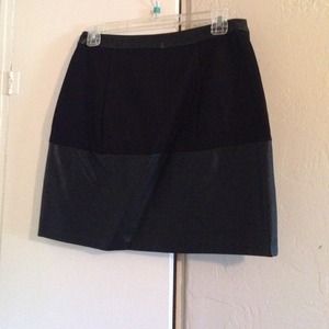 Black and leather skirt by The Limited.