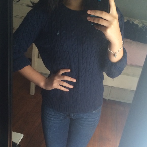 Navy blue Ralph Lauren knit sweater