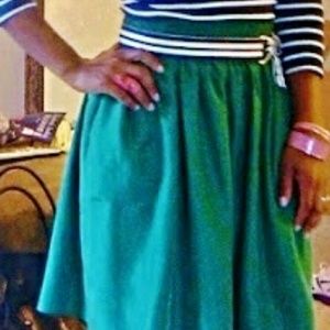 Green Silk Skirt