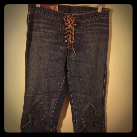 guess lace up jeans