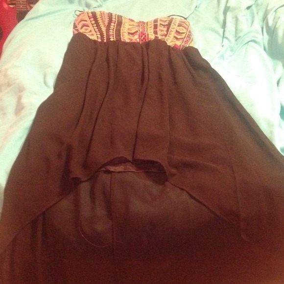 Strapless high low dress