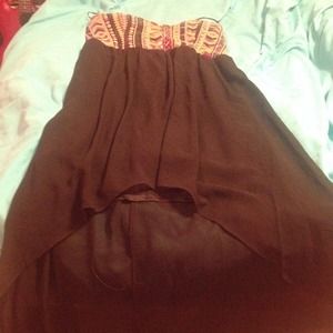 Strapless high low dress