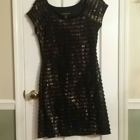 Dress, black and gold,  worn once on New Years Eve