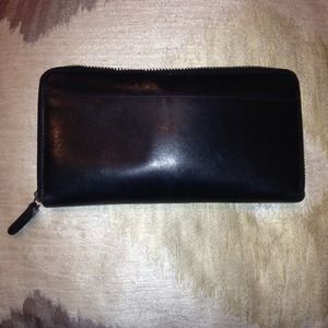 BARNEY'S NY GORGEOUS BLACK SOFT LEATHER WALLET