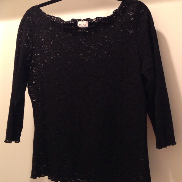 Black Lace Top. Super sexy stretch lace.