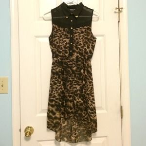 Leopard High-Low dress