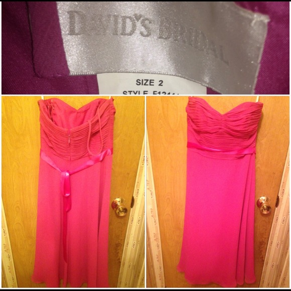 Pink dress from David's Bridal