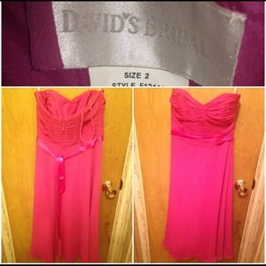 Pink dress from David's Bridal