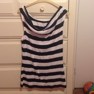 Black & white tunic tank