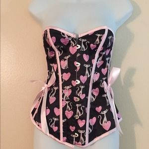 Sexy Cat Corset with Bows