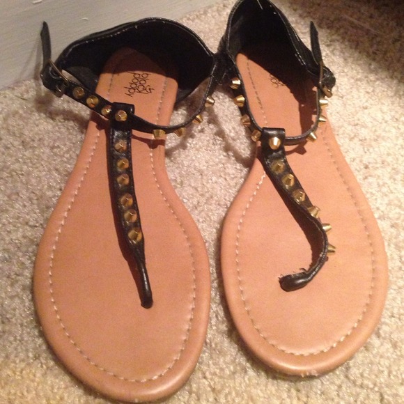 Black studded sandals
