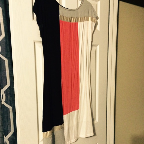 Color block runway dress