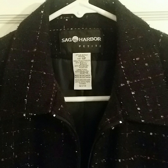 Black jacket w pretty design WORN ONCE! - Picture 2 of 3