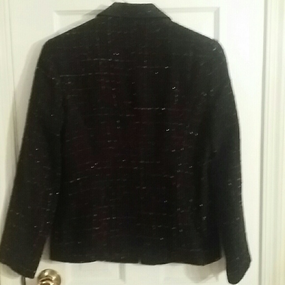 Black jacket w pretty design WORN ONCE! - Picture 3 of 3