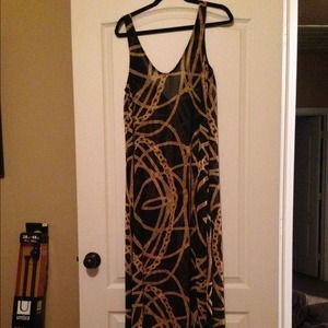 Chain print maxi dress