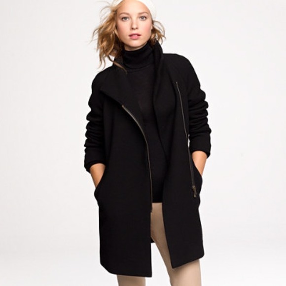 j crew black coat