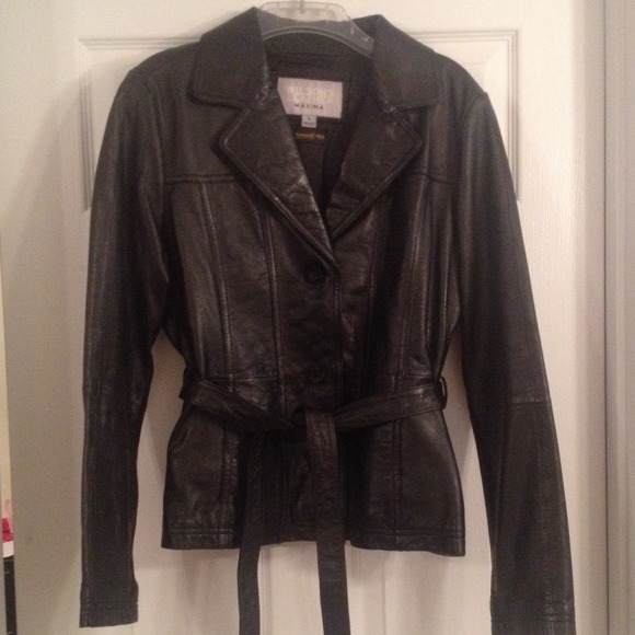 WILSONS LEATHER black coat!!!