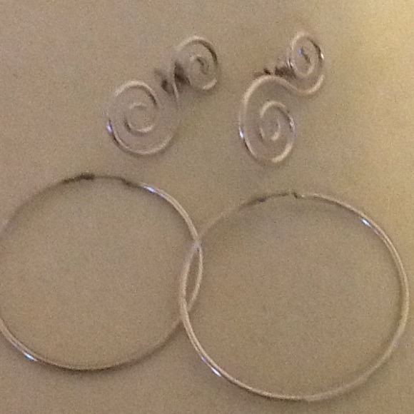 Silver earrings