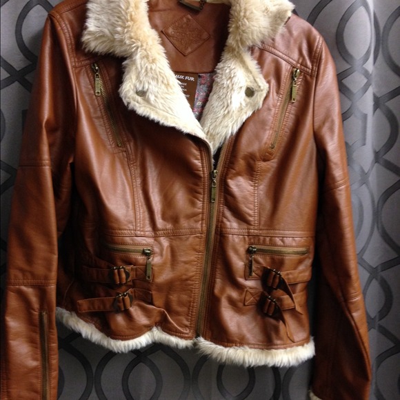 Faux leather jacket