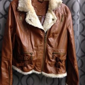 Faux leather jacket