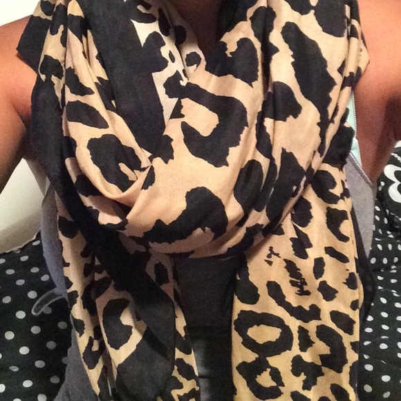 Silk cheetah print scarf
