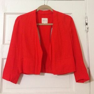 Red-orange cut out blazer