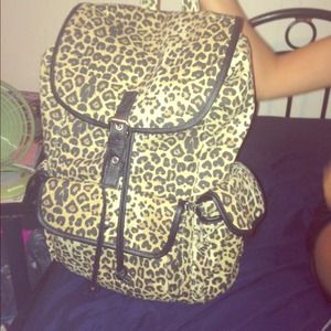 Cheetah print backpack