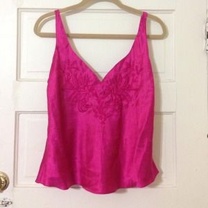 Fuschia pink silk Victoria's Secret tank top