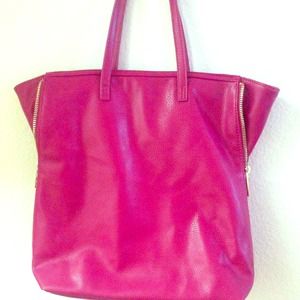 Fuchsia Pink Large Tote