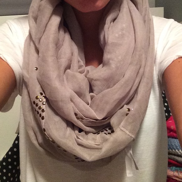 Taupe infinity scarf