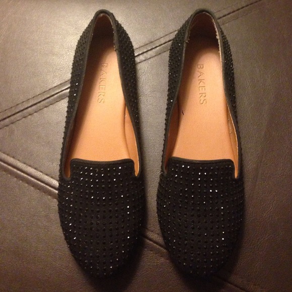 Studded black loafers
