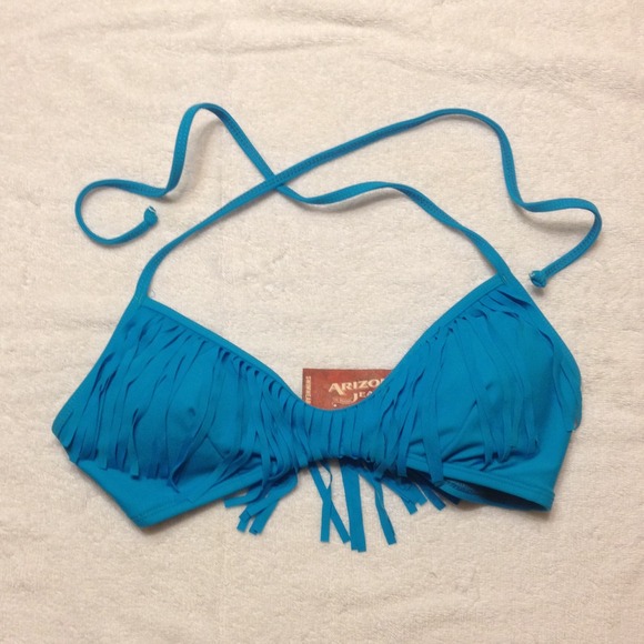 Teal flirty swim top