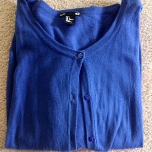 H&M Blue Cardigan Size L