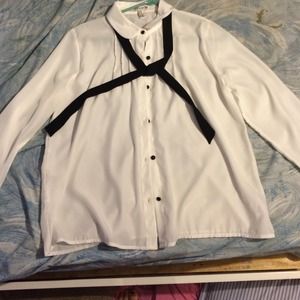 long sleeved see-through button-down