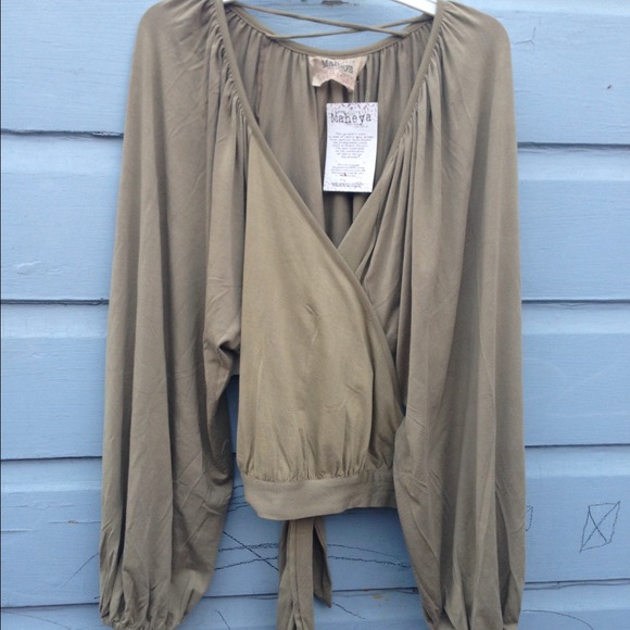 Free People Mehaya solid wrap top