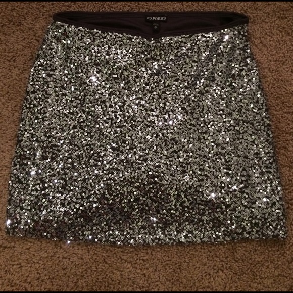 Express sequined miniskirt