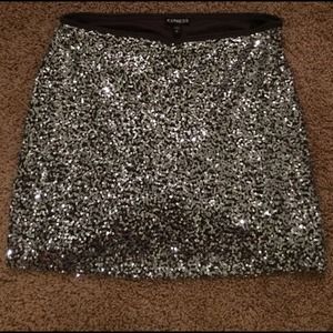 Express sequined miniskirt