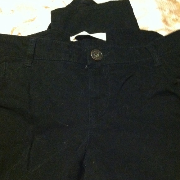 Black brushed cotton skinnies