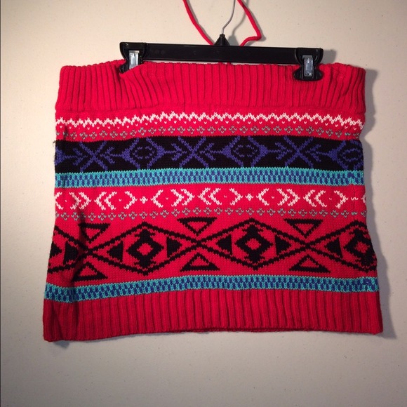 Cozy Winter Skirt with Pom Pom Tie - Picture 2 of 2