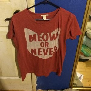 red&white semi-see-through shirt